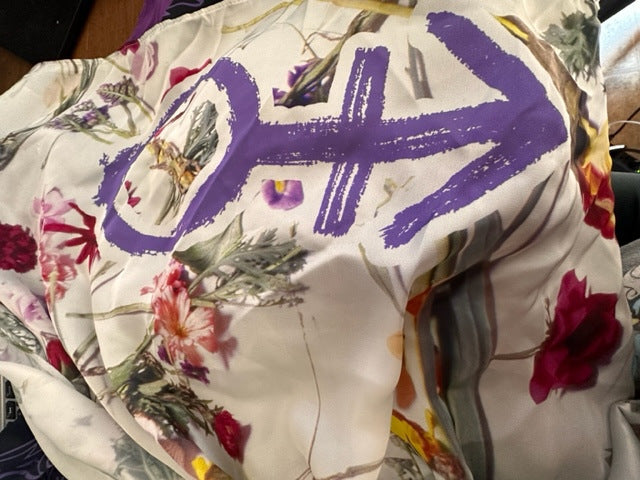 Prince Floral Love Symbol Scarf