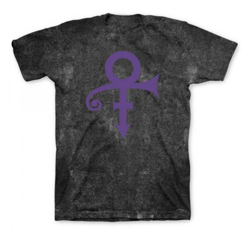 PURPLE LOVE SYMBOL WASHED TEE