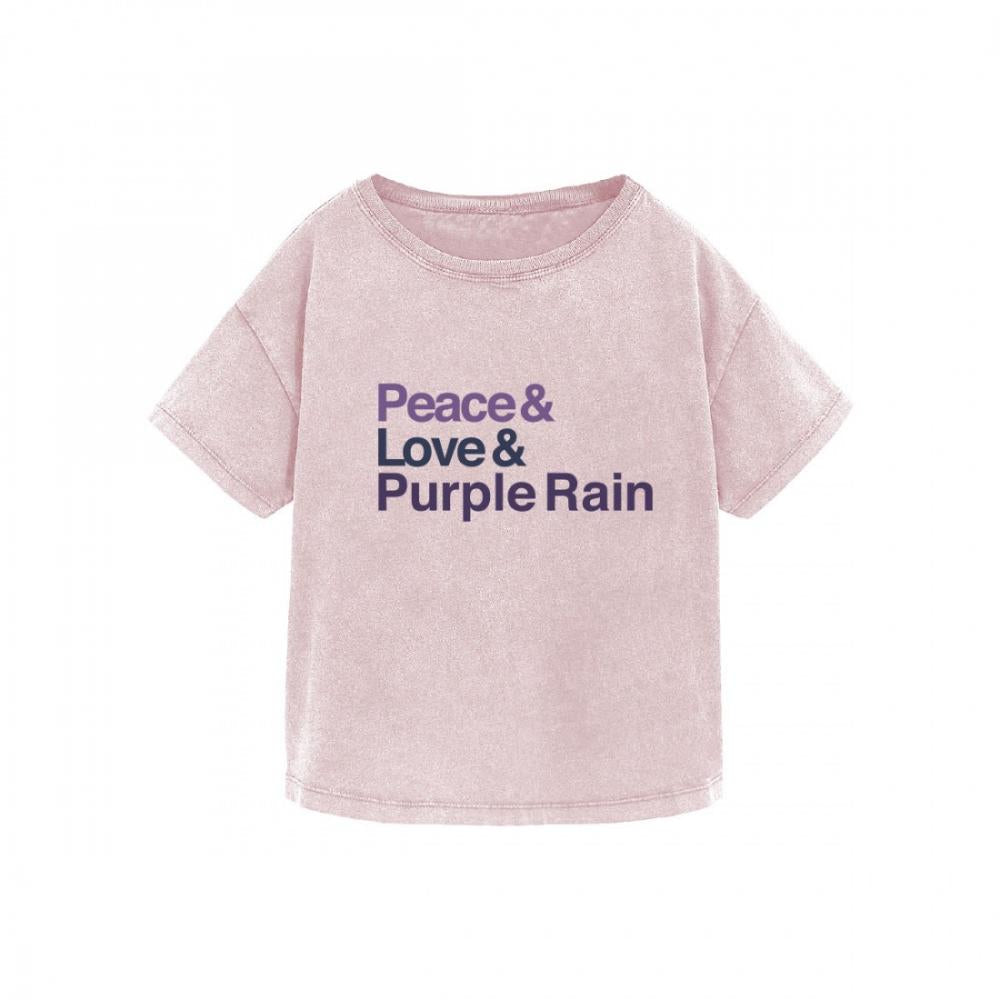 Prince Peace Love And Purple Rain Toddler Tee