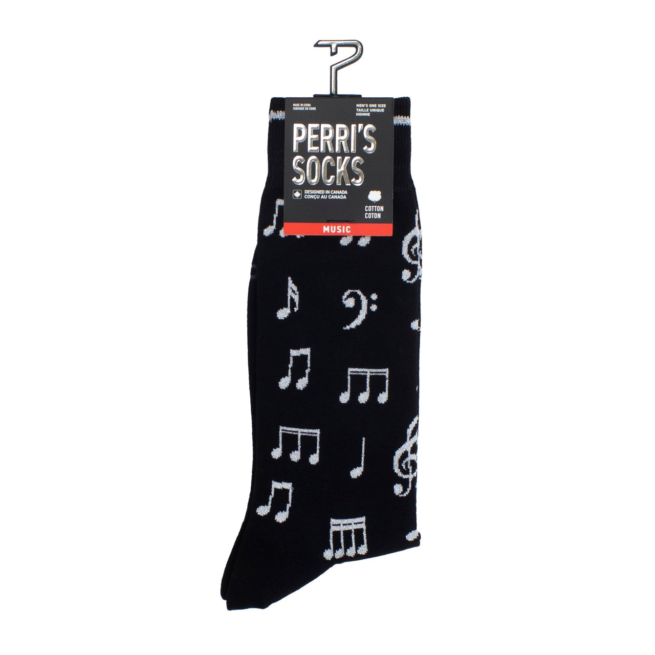 MUSIC NOTES CREW KNIT-IN SOCKS, 1 PAIR