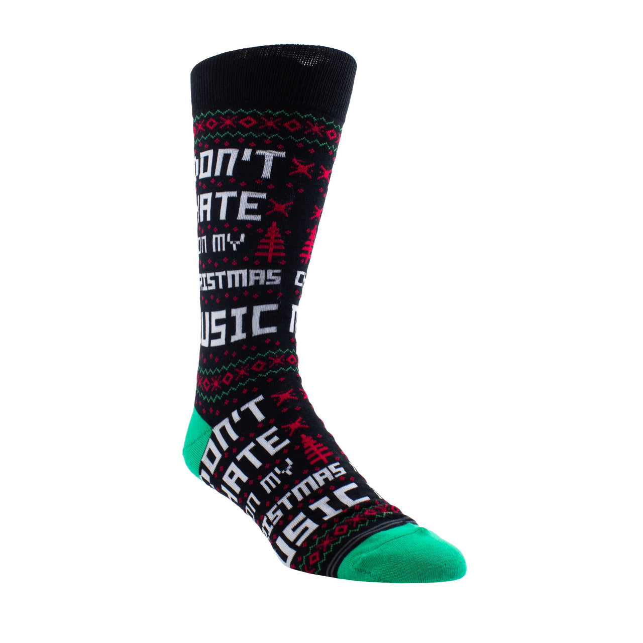 UGLY XMAS SWEATER DONT HATE SOCKS, 1 PAIR
