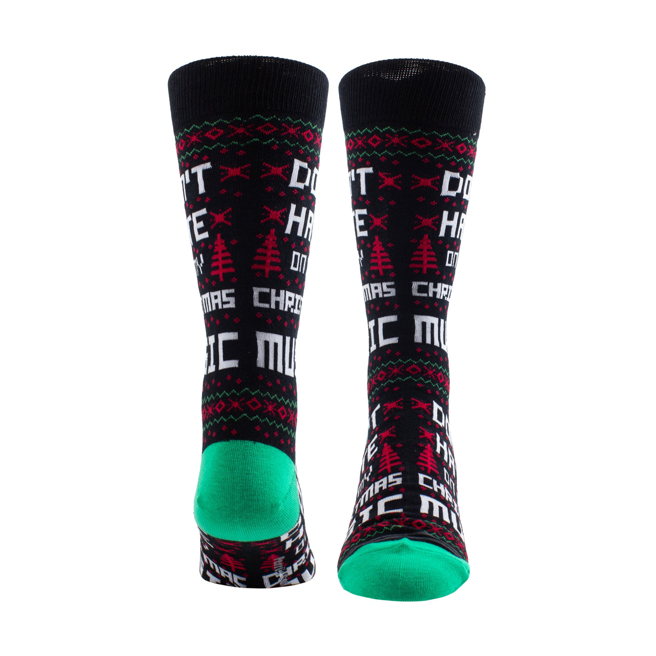 UGLY XMAS SWEATER DONT HATE SOCKS, 1 PAIR