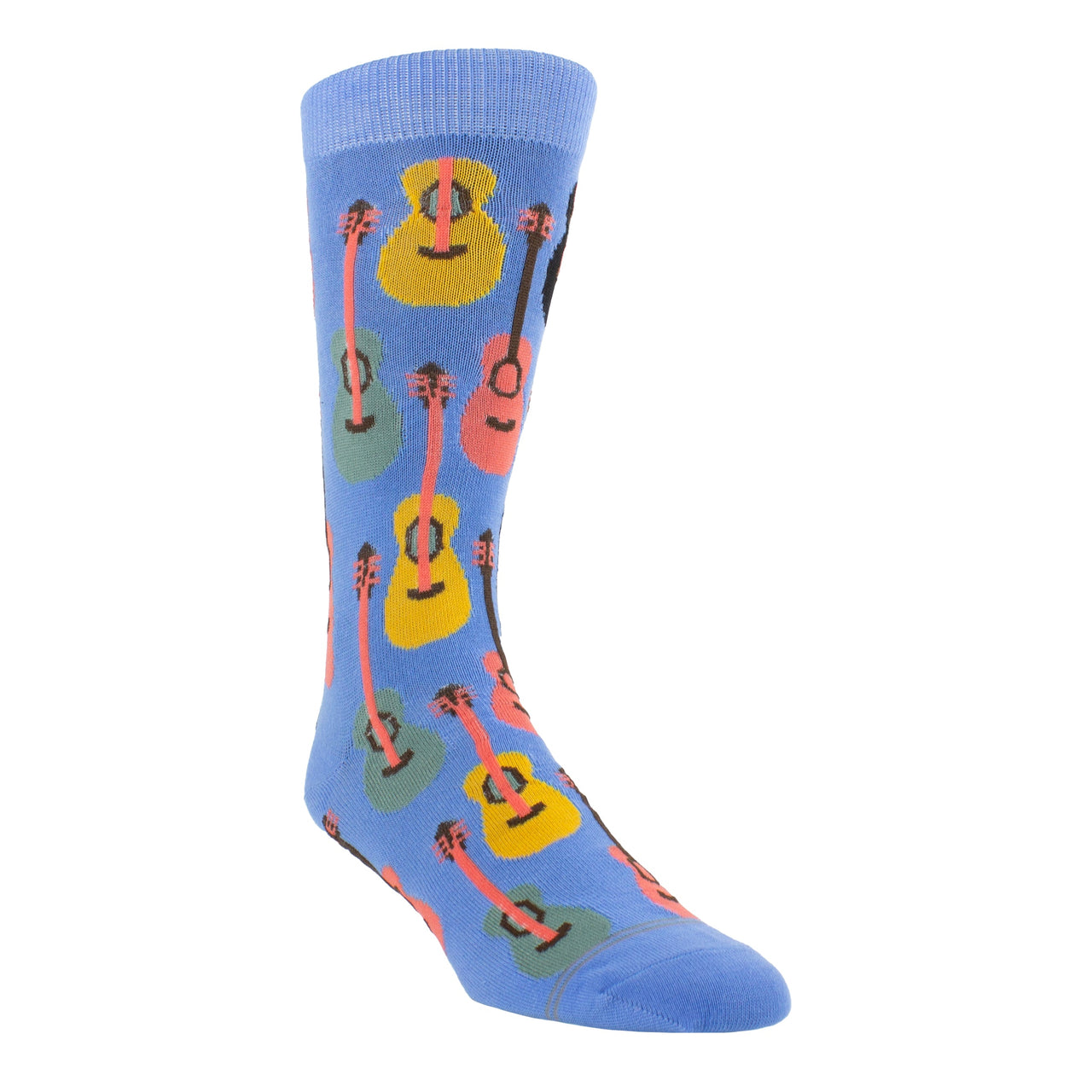 ACOUSTIC GUITARS LIGHT BLUE SOCKS, 1 PAIR