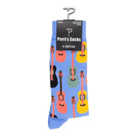Thumbnail for ACOUSTIC GUITARS LIGHT BLUE SOCKS, 1 PAIR