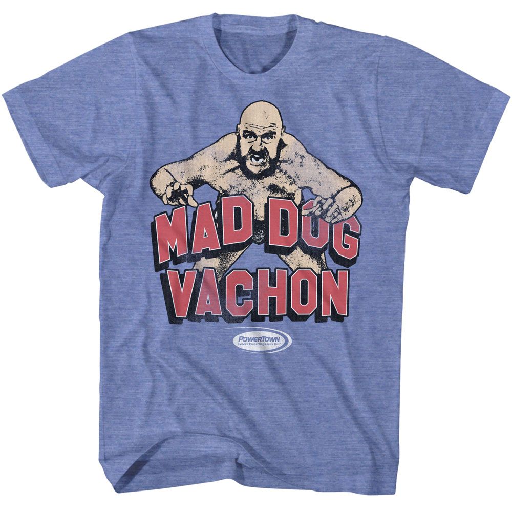 POWERTOWN-POWERTOWN MD VACHON ILLUSTRATED-LIGHT BLUE HEATHER ADULT S/S TSHIRT