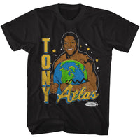 Thumbnail for POWERTOWN-POWERTOWN TONY ATLAS HOLDING EARTH-BLACK ADULT S/S TSHIRT