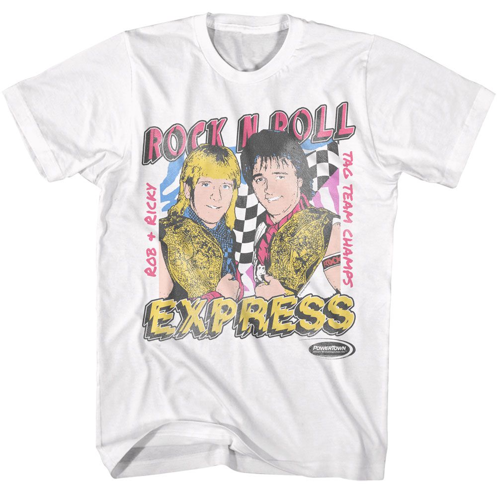 POWERTOWN-POWERTOWN RNR EXPRESS TAG CHAMPS-WHITE ADULT S/S TSHIRT