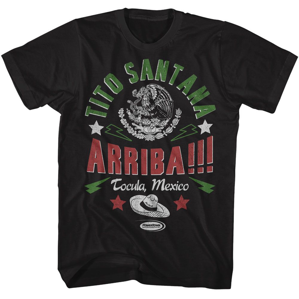 POWERTOWN-POWERTOWN TITO SANTANA MEXICO-BLACK ADULT S/S TSHIRT