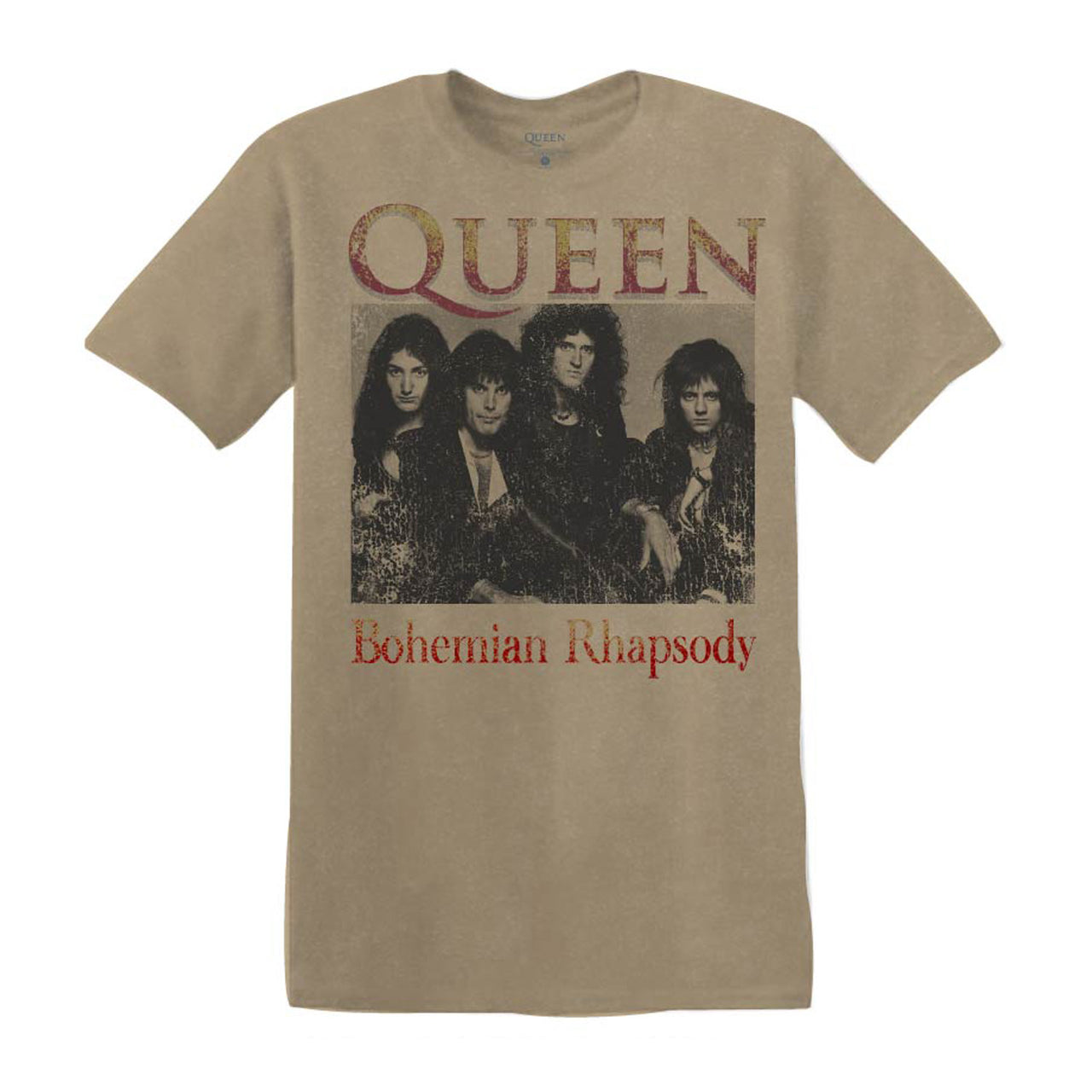QUEEN BOHEMIAN RHAPSODY PIGMENT TAN S/S UNISEX TSHIRT