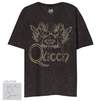 Thumbnail for QUEEN - LOVELY LOGO MINERAL WASH OVERSIZED JUNIORS TSHIRT