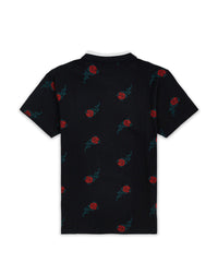 Thumbnail for Aop Rose Polo - Black