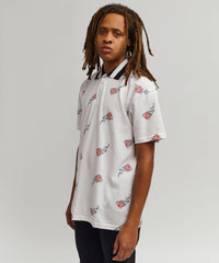 Thumbnail for Aop Rose Polo - White