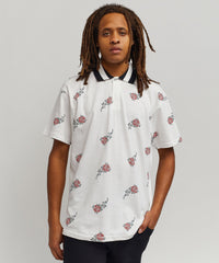 Thumbnail for Aop Rose Polo - White