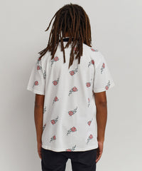 Thumbnail for Aop Rose Polo - White