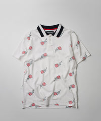 Thumbnail for Aop Rose Polo - White