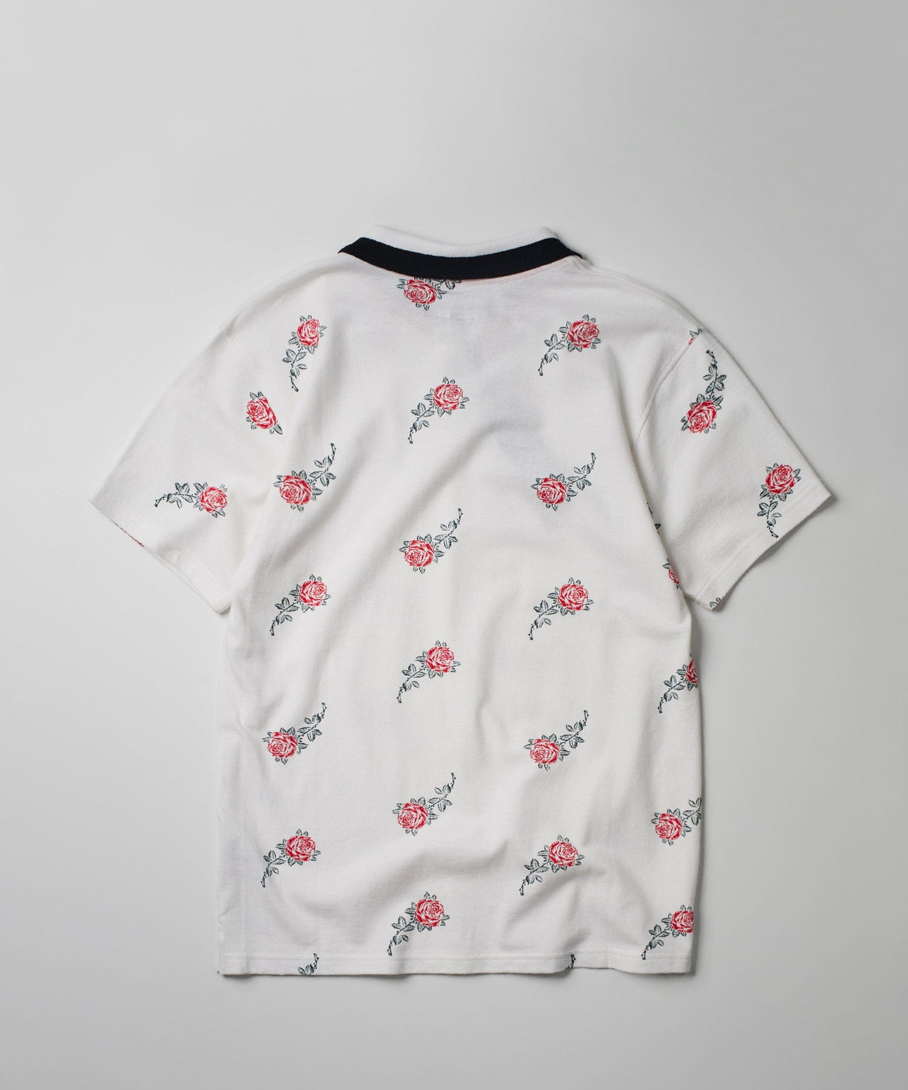 Aop Rose Polo - White
