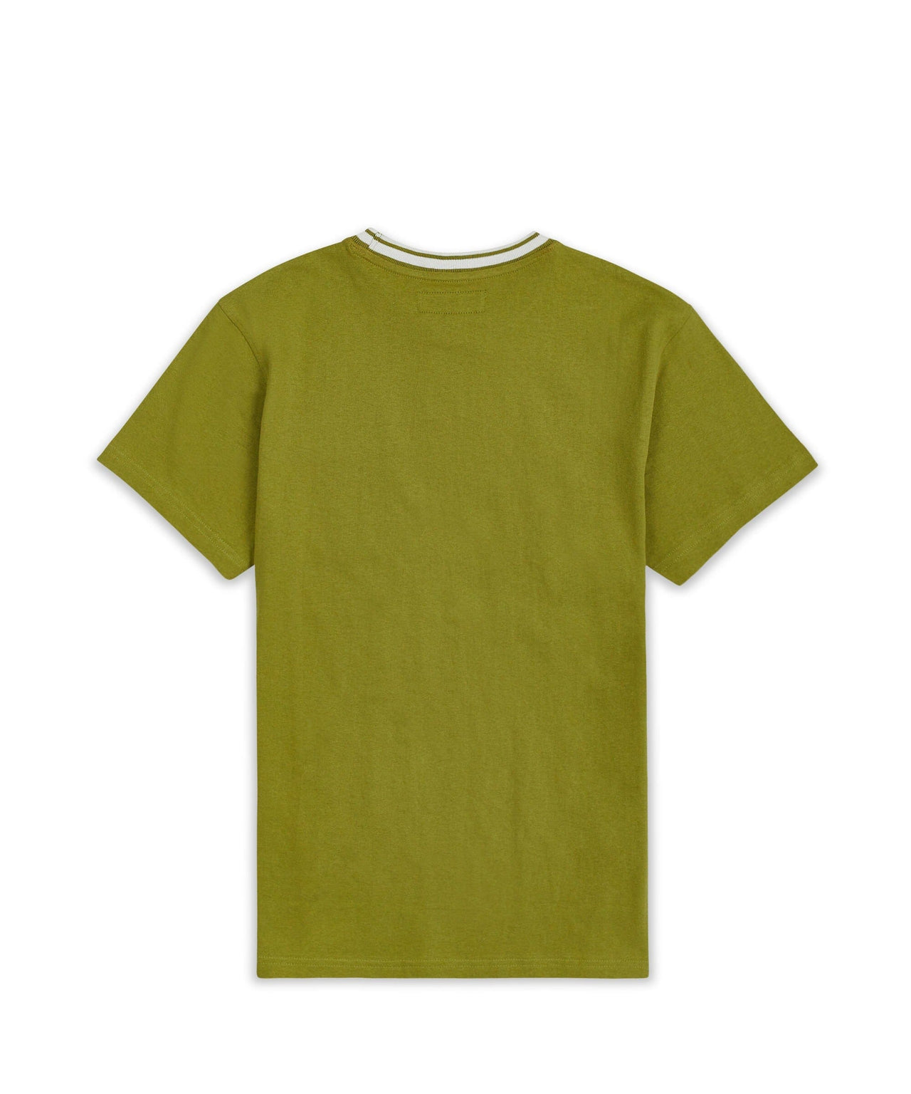 Pocket Stripe Contrast T-Shirt - Olive Green