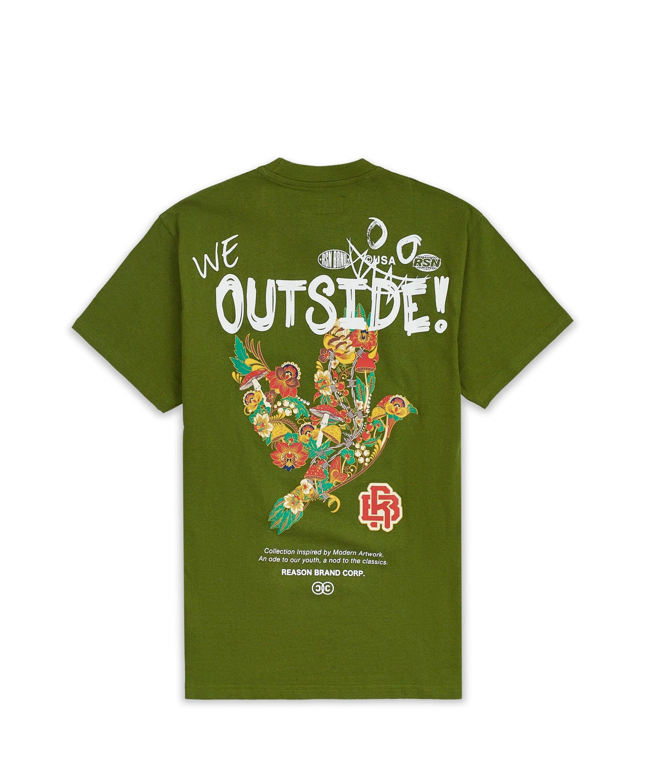 We Outside T-Shirt - Olive Green