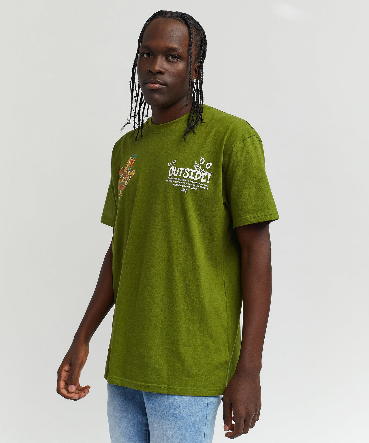 We Outside T-Shirt - Olive Green