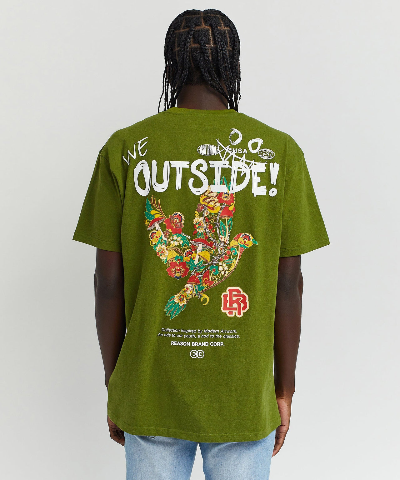 We Outside T-Shirt - Olive Green