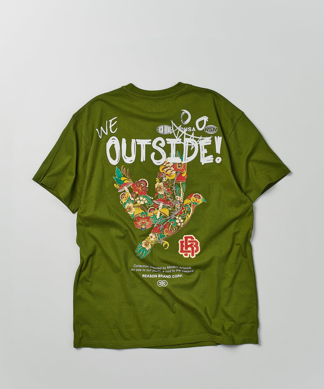 We Outside T-Shirt - Olive Green