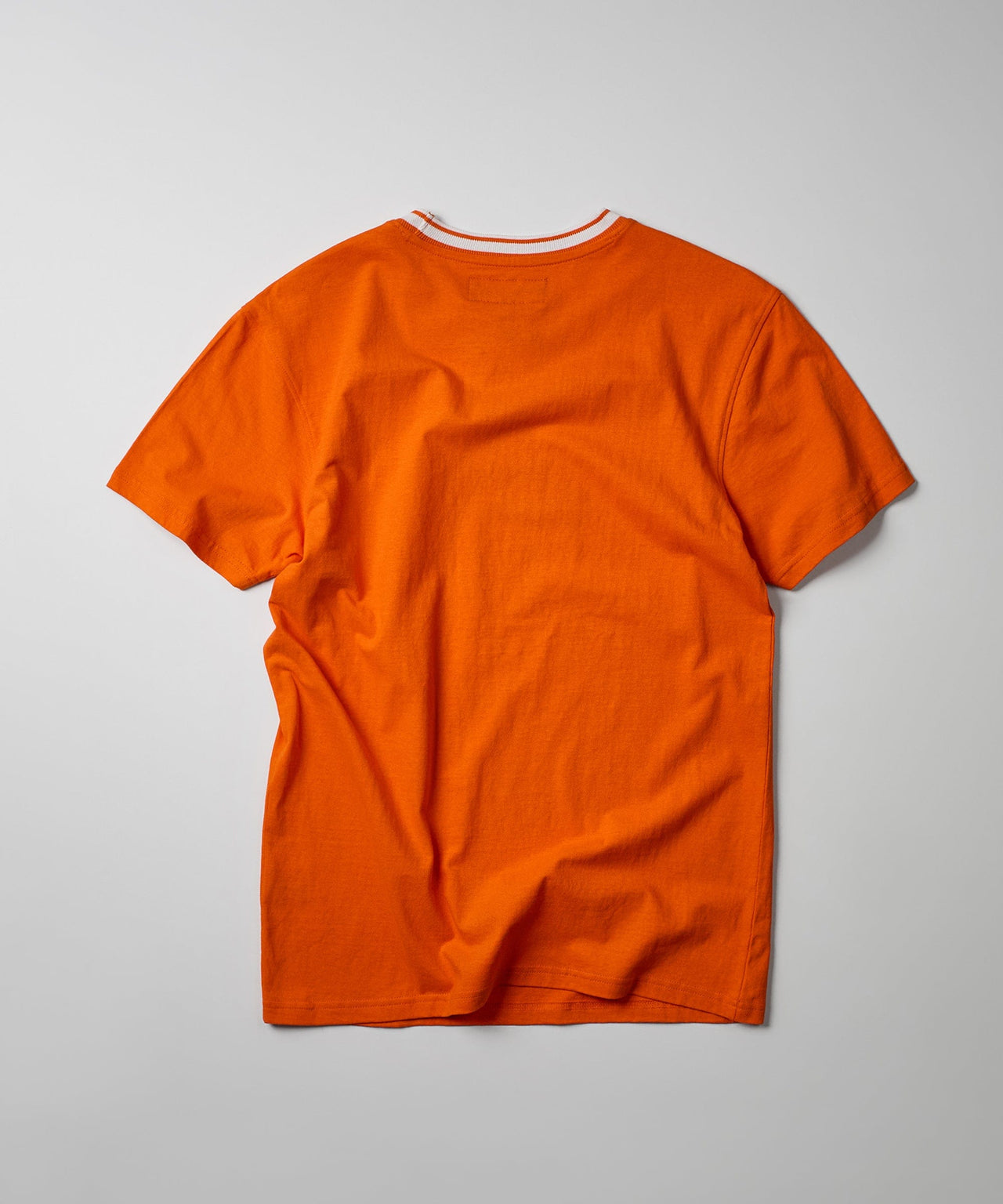 Pocket Stripe Contrast T-Shirt - Orange