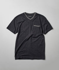 Thumbnail for Pocket Stripe Contrast V-Neck T-Shirt