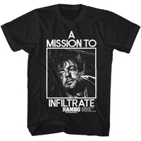 Thumbnail for RAMBO-RAMBO INFILTRATE-BLACK ADULT S/S TSHIRT