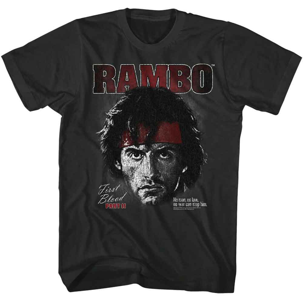 RAMBO-RAMBO FIRST BLOOD PART 2 PORTRAIT-SMOKE ADULT S/S TSHIRT