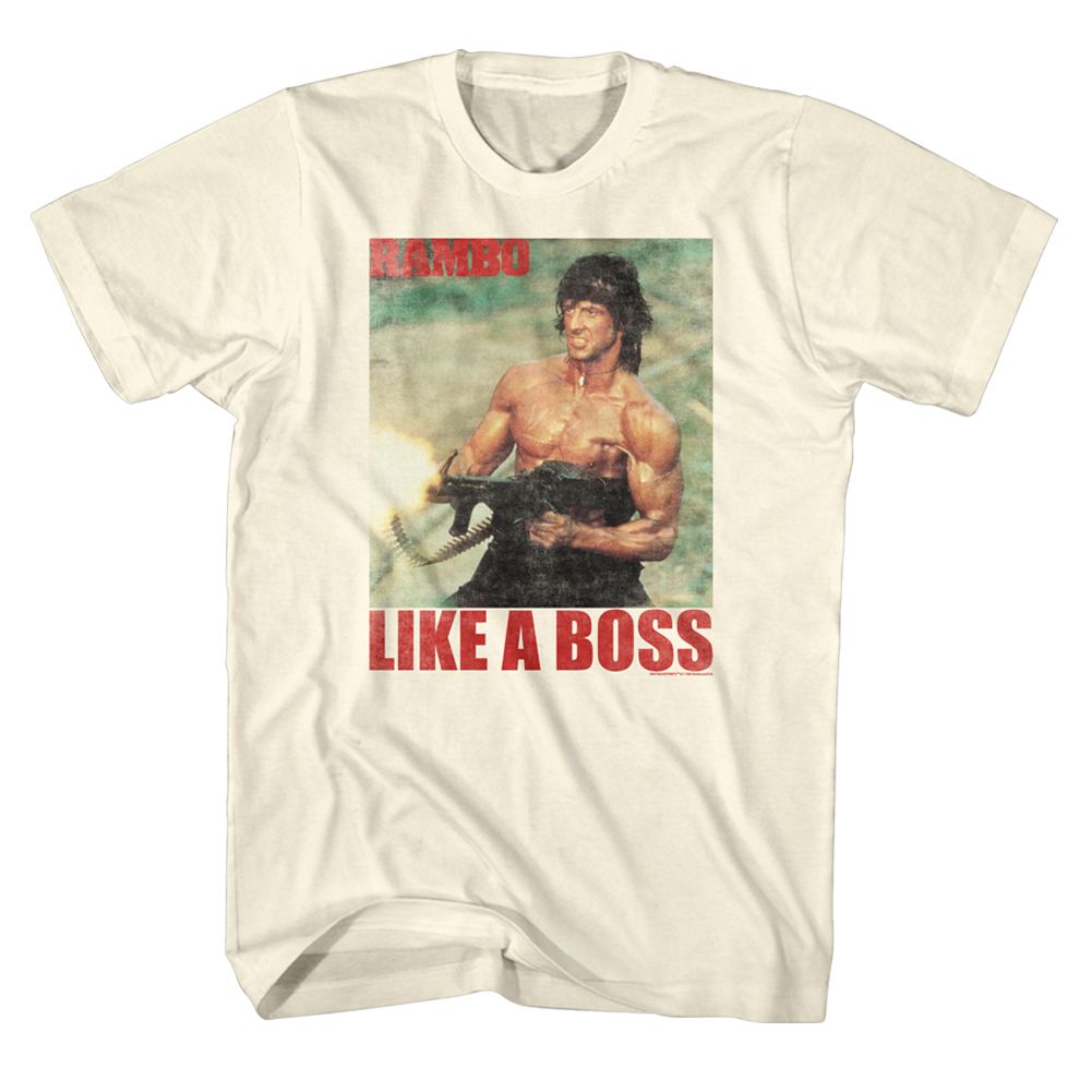 RAMBO-BOSS RAMBO-NATURAL ADULT S/S TSHIRT