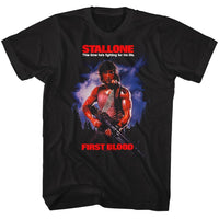 Thumbnail for RAMBO-FIRST BLOOD-BLACK ADULT S/S TSHIRT