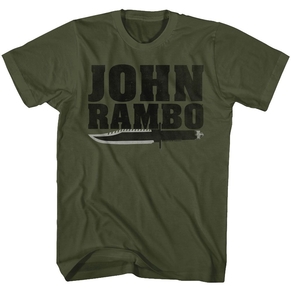 RAMBO-JONBO-MILITARY GREEN ADULT S/S TSHIRT