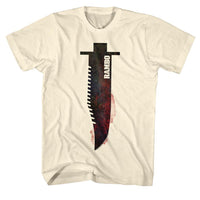 Thumbnail for RAMBO-THE KNIFE-NATURAL ADULT S/S TSHIRT