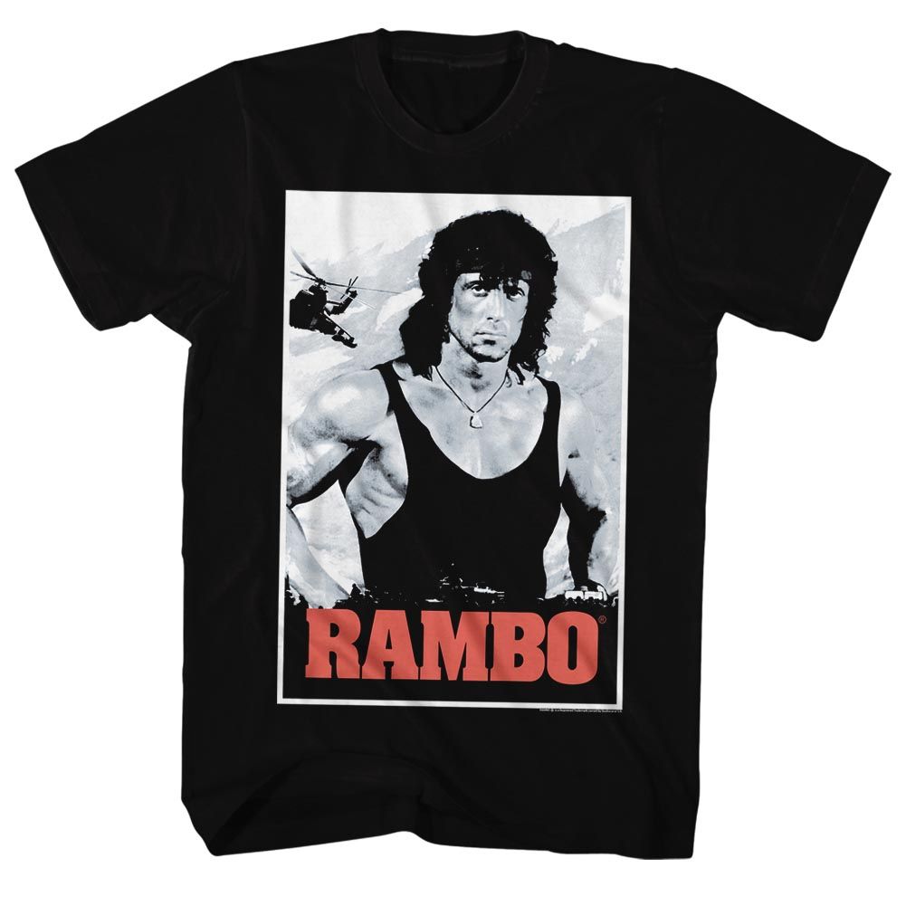 RAMBO-RAMBO-BLACK ADULT S/S TSHIRT