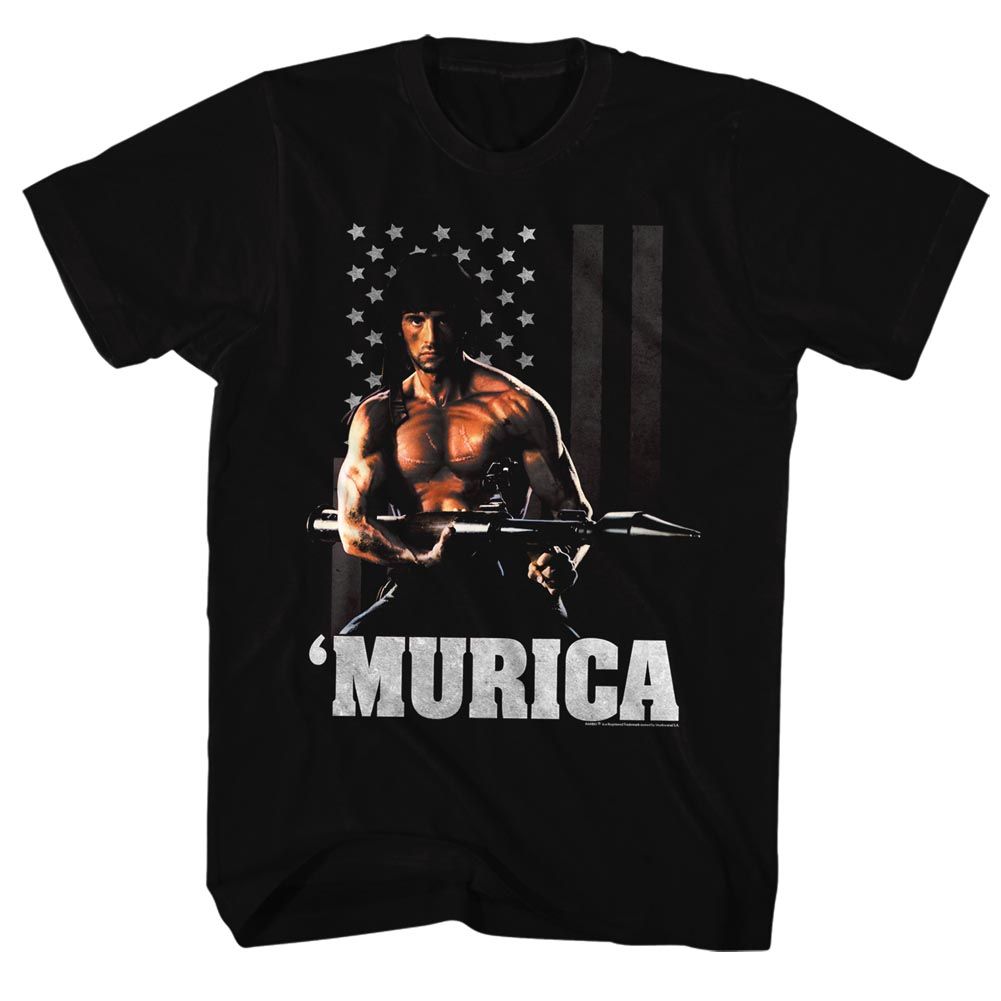 RAMBO-FREEDOM-BLACK ADULT S/S TSHIRT