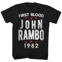 Thumbnail for RAMBO-STARS-BLACK ADULT S/S TSHIRT