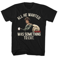Thumbnail for RAMBO-SOMETHING TO EAT-BLACK ADULT S/S TSHIRT