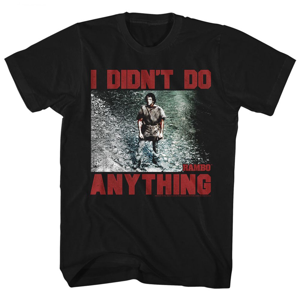 RAMBO-DIDNT DO-BLACK ADULT S/S TSHIRT