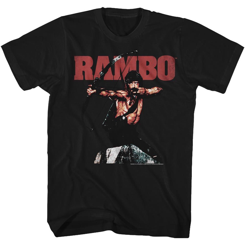 RAMBO-RAMBOW-BLACK ADULT S/S TSHIRT