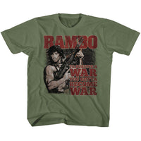 Thumbnail for RAMBO-BECOME WAR-MILITARY GREEN YOUTH S/S TSHIRT