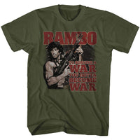 Thumbnail for RAMBO-BECOME WAR-MILITARY GREEN ADULT S/S TSHIRT