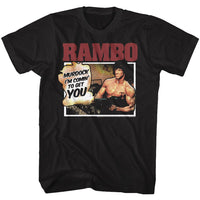 Thumbnail for RAMBO-YOU WONT BELIEVE-BLACK ADULT S/S TSHIRT