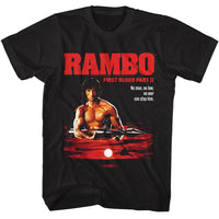 Thumbnail for RAMBO-RAMBO CANT STOP HIM-BLACK ADULT S/S TSHIRT