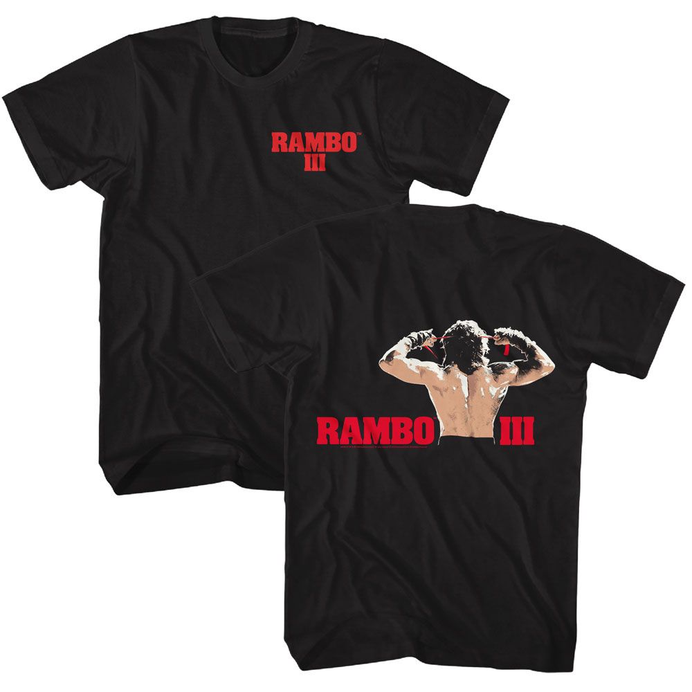 RAMBO-RAMBO BANDANA-BLACK ADULT S/S TSHIRT