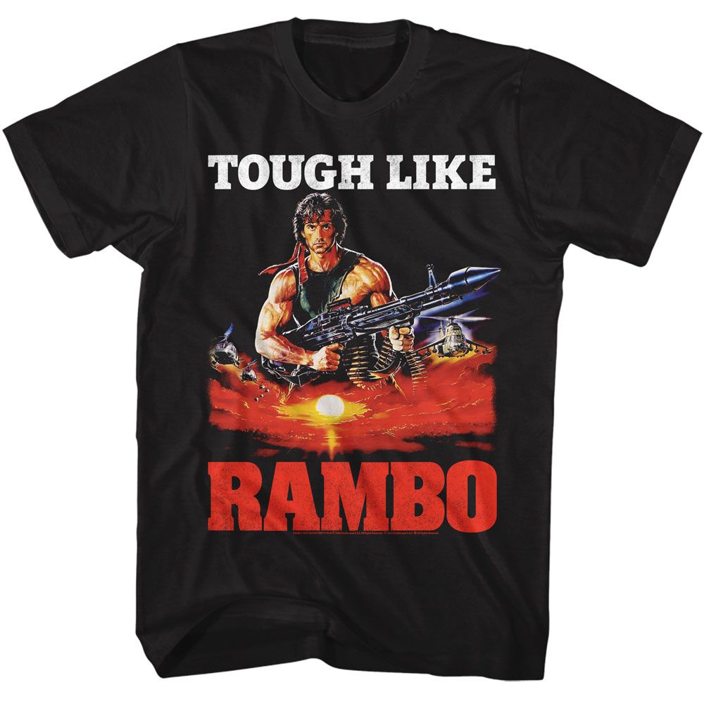 RAMBO-RAMBO TOUGH LIKE-BLACK ADULT S/S TSHIRT