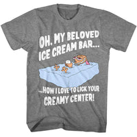 Thumbnail for REN AND STIMPY-REN AND STIMPY ICE CREAM BAR-GRAPHITE HEATHER ADULT S/S TSHIRT