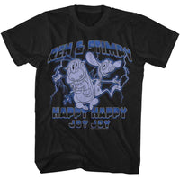 Thumbnail for REN AND STIMPY-REN AND STIMPY LIGHTNING-BLACK ADULT S/S TSHIRT