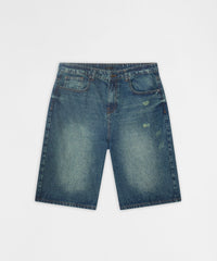 Thumbnail for Baggy Denim Short - Dark Indigo