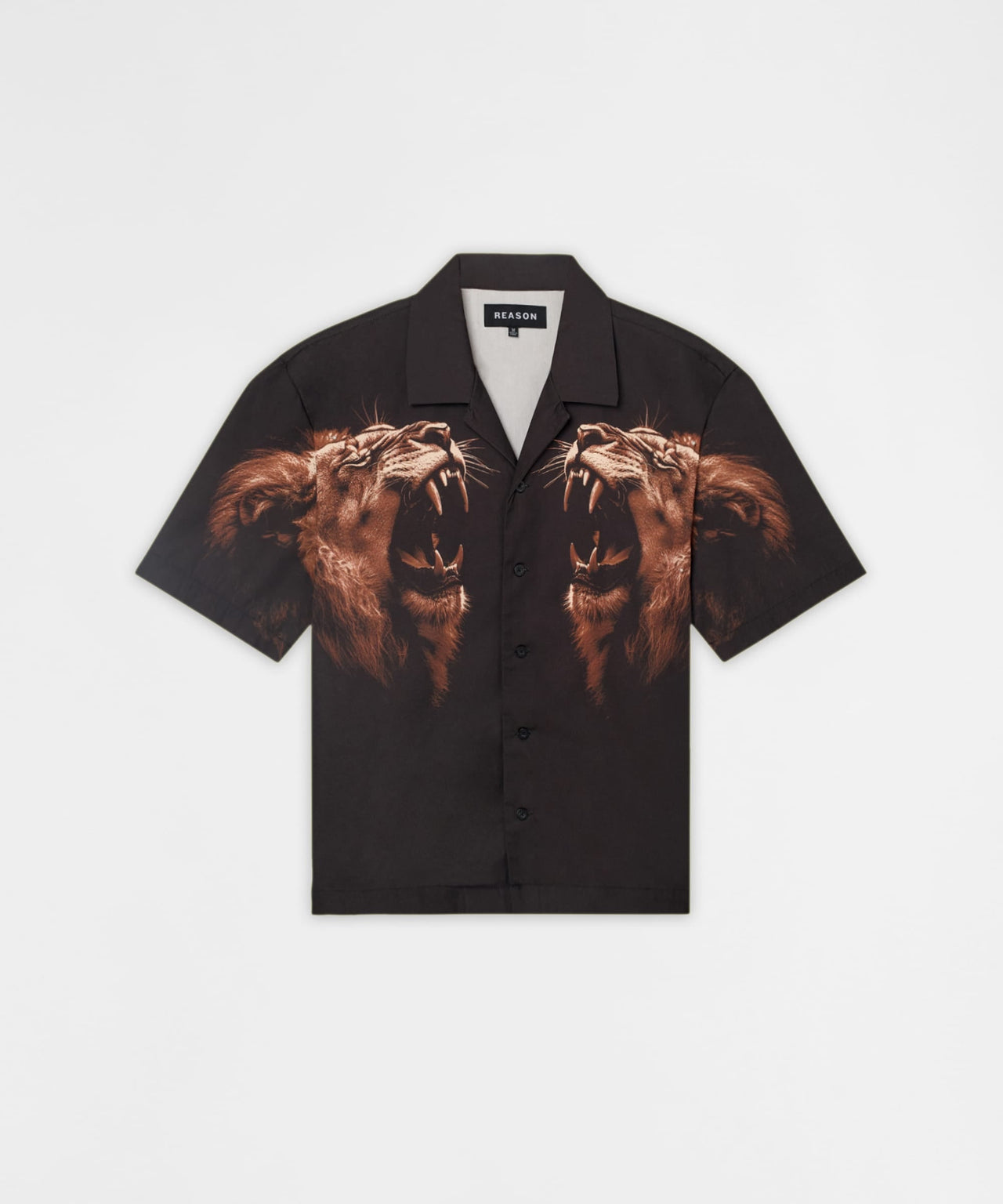 King's Roar Viscose Button Down Short Sleeve Shirt