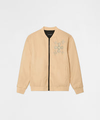 Thumbnail for Crossed Faux Pu Leather Bomber